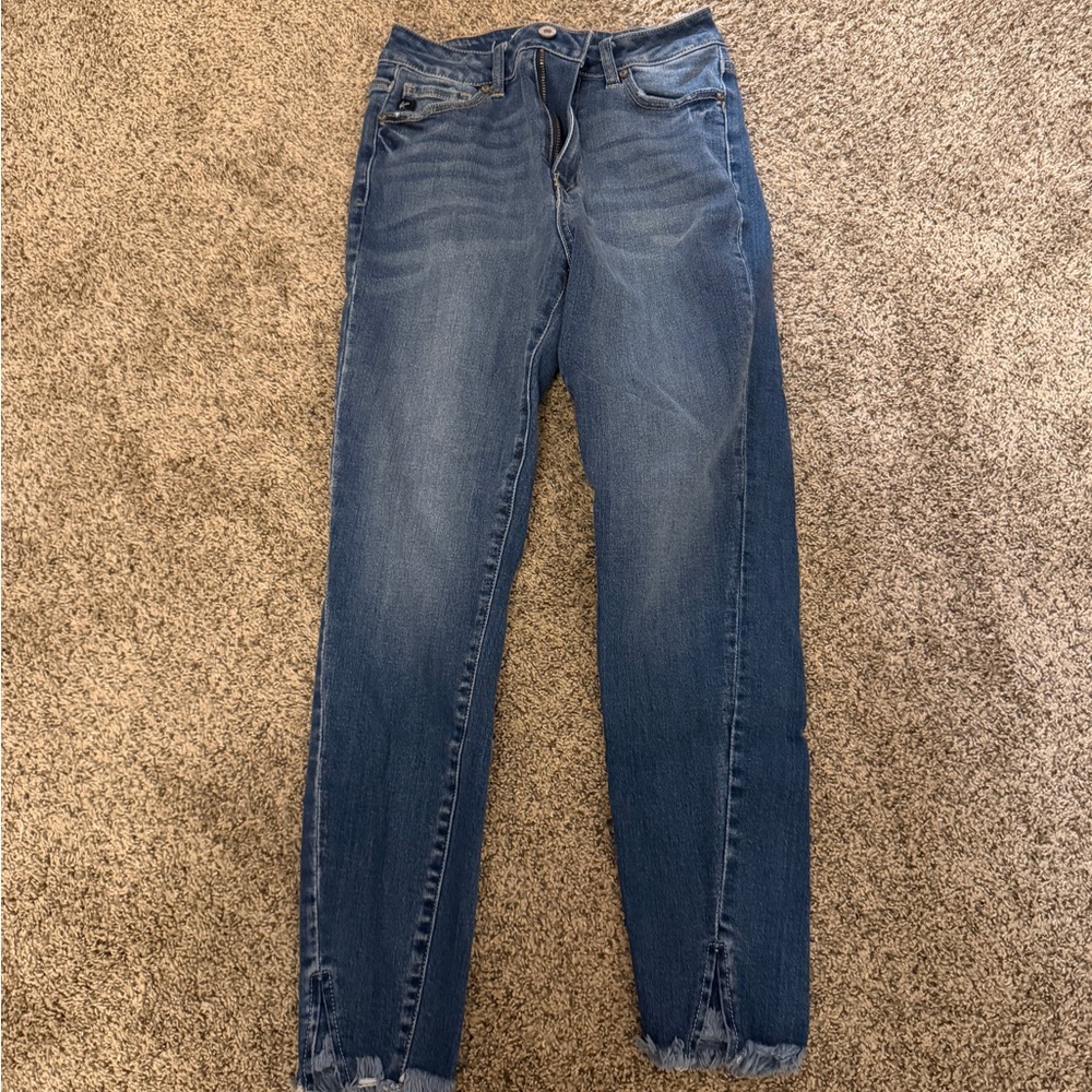 KanCan Women's Straight Leg Blue Jeans